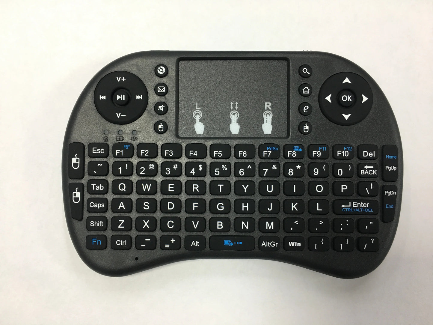 Miniteclado inalámbrico retroiluminado, periférico con Touchpad N, RGB, PC, TV Box, español, francés, Azerty, ruso, portugués, idioma de Brasil