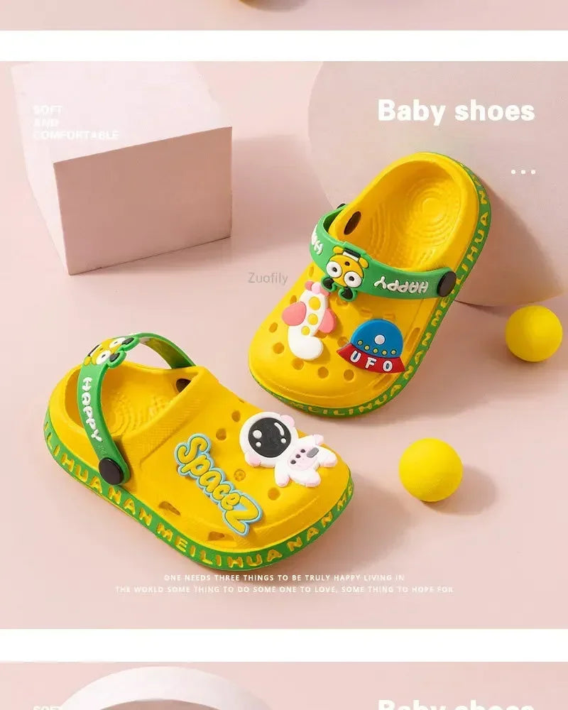 Nuevos niños, bebés, niños y niñas, zuecos de verano, suela suave, zapatillas de playa para jardín, sandalias, zapatos de bebé con agujeros de cueva para niños y niñas