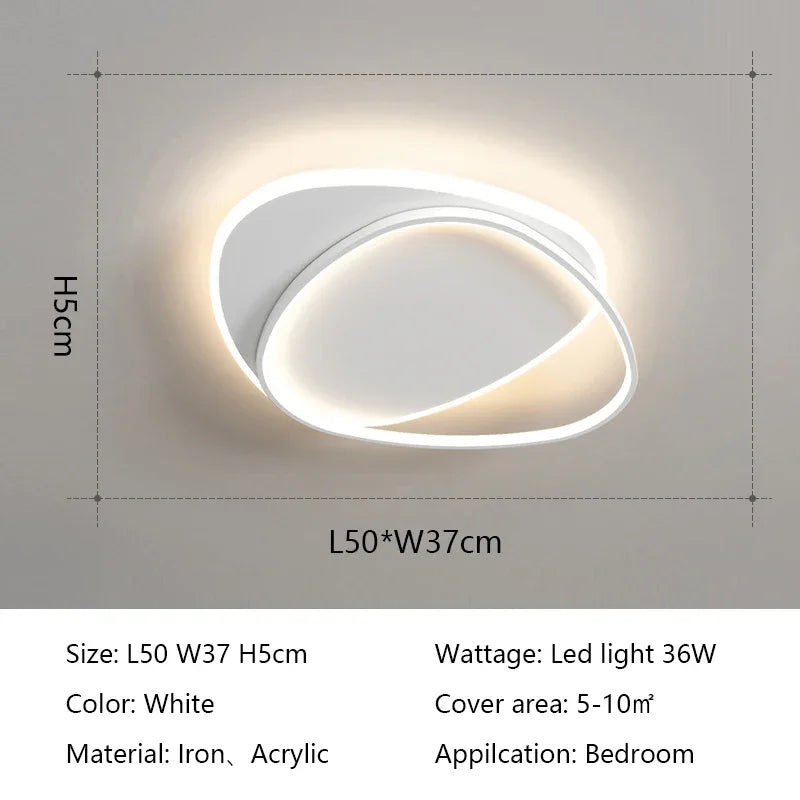 Luces de techo LED redondas modernas para dormitorio Simple, lámparas de estudio para sala de estar, iluminación interior, decoración del hogar, accesorios de lámpara brillante
