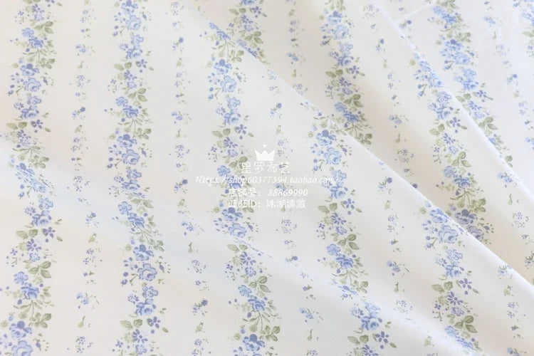 235x50cm tela azul gris rosa raya floral estampado de hojas funda nórdica juego de cuatro piezas tela de cama