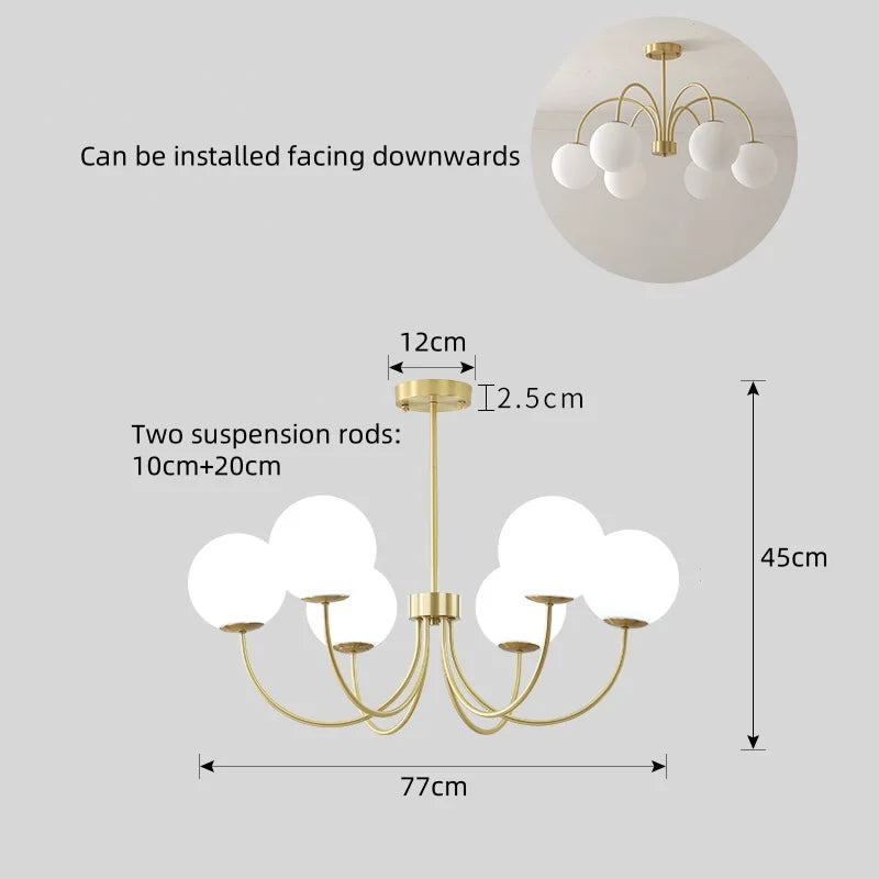 Lámpara de araña LED moderna E27 para sala de estar, dormitorio, mesa de comedor, cocina, estudio, lámparas colgantes de techo, brillo, decoración del hogar