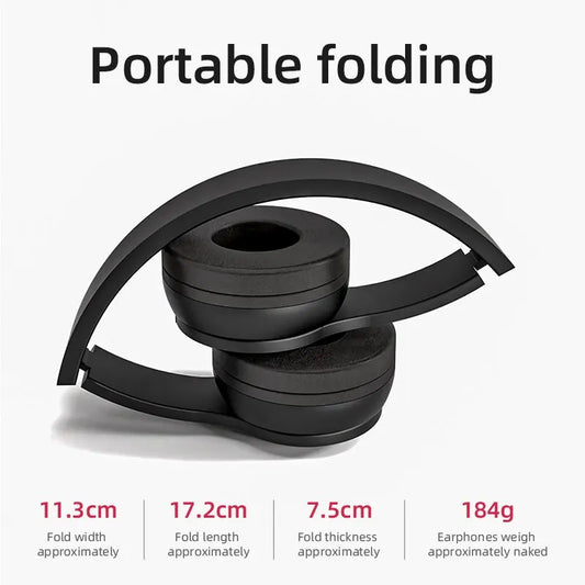 P47 auriculares inalámbricos Bluetooth 5,0 auriculares plegables estéreo HIFI bajo para música juegos chico chica auricular para teléfono inteligente