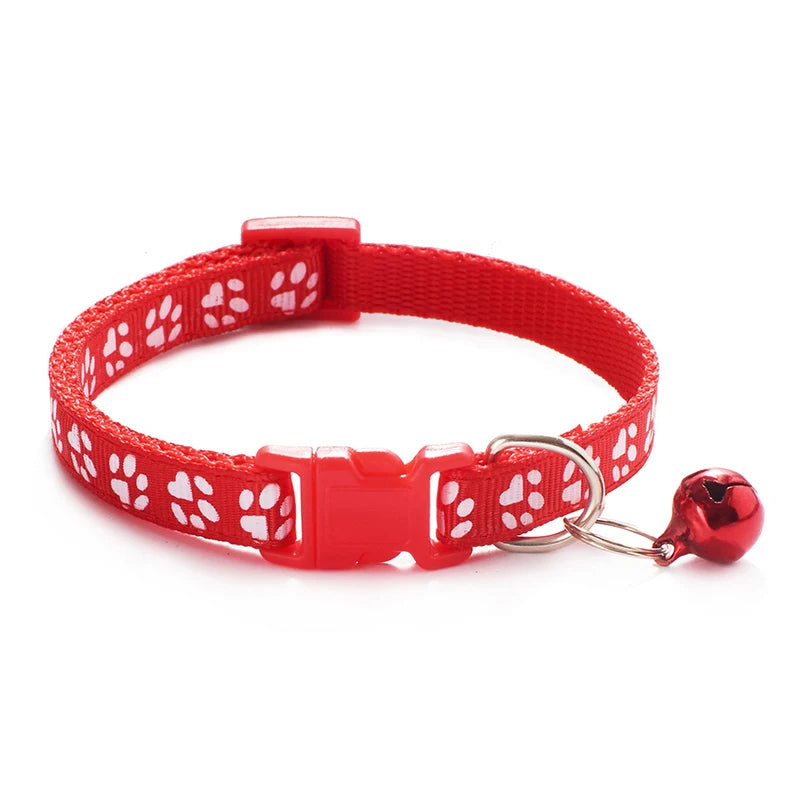 Collar de Moda para Gatos, con Patrón Colorido y Campana, Ajustable, para Gatos y Gatitos, Collar con Anillo DIY, Accesorios para Mascotas