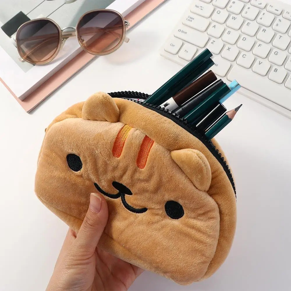 Bolsa para bolígrafos, organizador de maquillaje, bolsa para libros de gran capacidad, bolsas para lápices con diseño de gato, estuches para cosméticos, organizador de papelería, bolsa para lápices