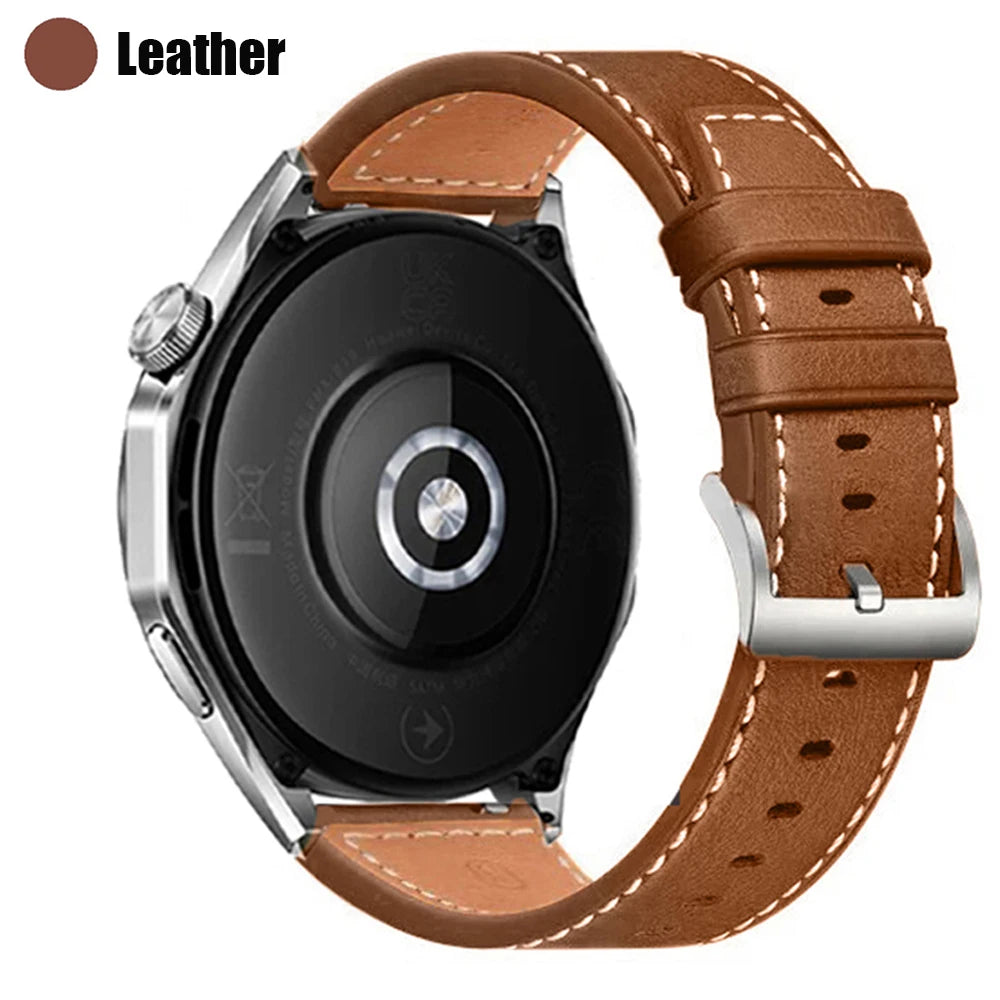 Correa de repuesto de 22mm para Huawei Watch GT6 6Pro GT5 GT 4 3 2 46mm Watch 5 4 Pro Smartwatch pulsera de silicona de cuero