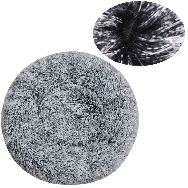 Cama redonda para mascotas de 40-90cm y 6 tamaños, cama para perros grandes, cama para gatos súper suave, casa para perros de peluche para perros medianos, casa para dormir cálido en invierno