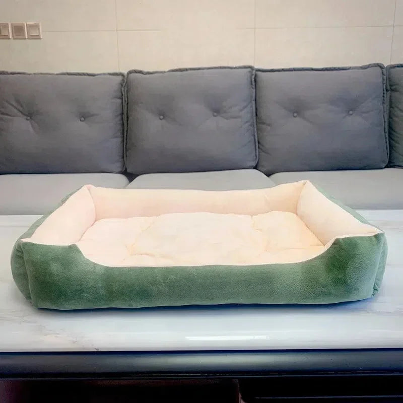 Casa grande para mascotas, cama para perros y gatos, estera larga de felpa para dormir profundo, cojín suave y cálido para perros pequeños, camas tranquilas para cachorros, Chihuahua