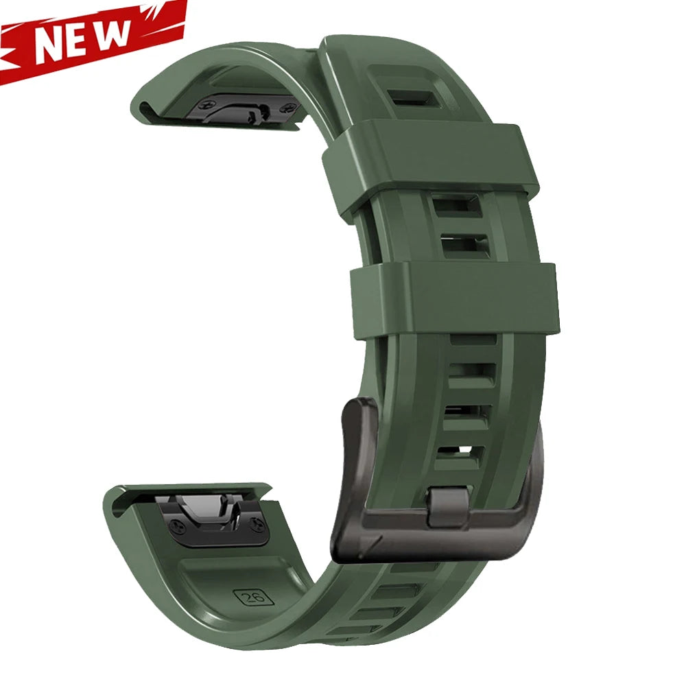 Correa deportiva de silicona QuickFit de 26 y 22mm para Garmin Fenix 7 7X PRO 6 6X GPS 5 5X Plus 3 HR Epix Pro instinto 2X