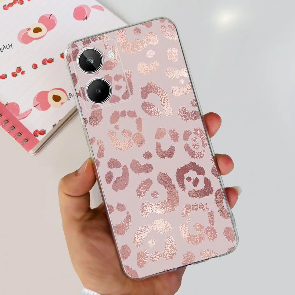Para Realme 10 4G RMX3630 funda de teléfono suave de silicona TPU a prueba de golpes para Realme 10 funda protectora trasera con diseño de dibujos animados bonitos