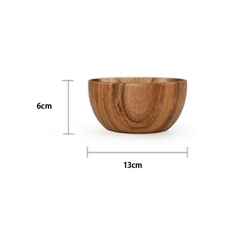 Tazón para ensalada de madera, práctico y duradero, soporte de almacenamiento para cocina, cubiertos, diseño natural simple, contenedor de alimentos