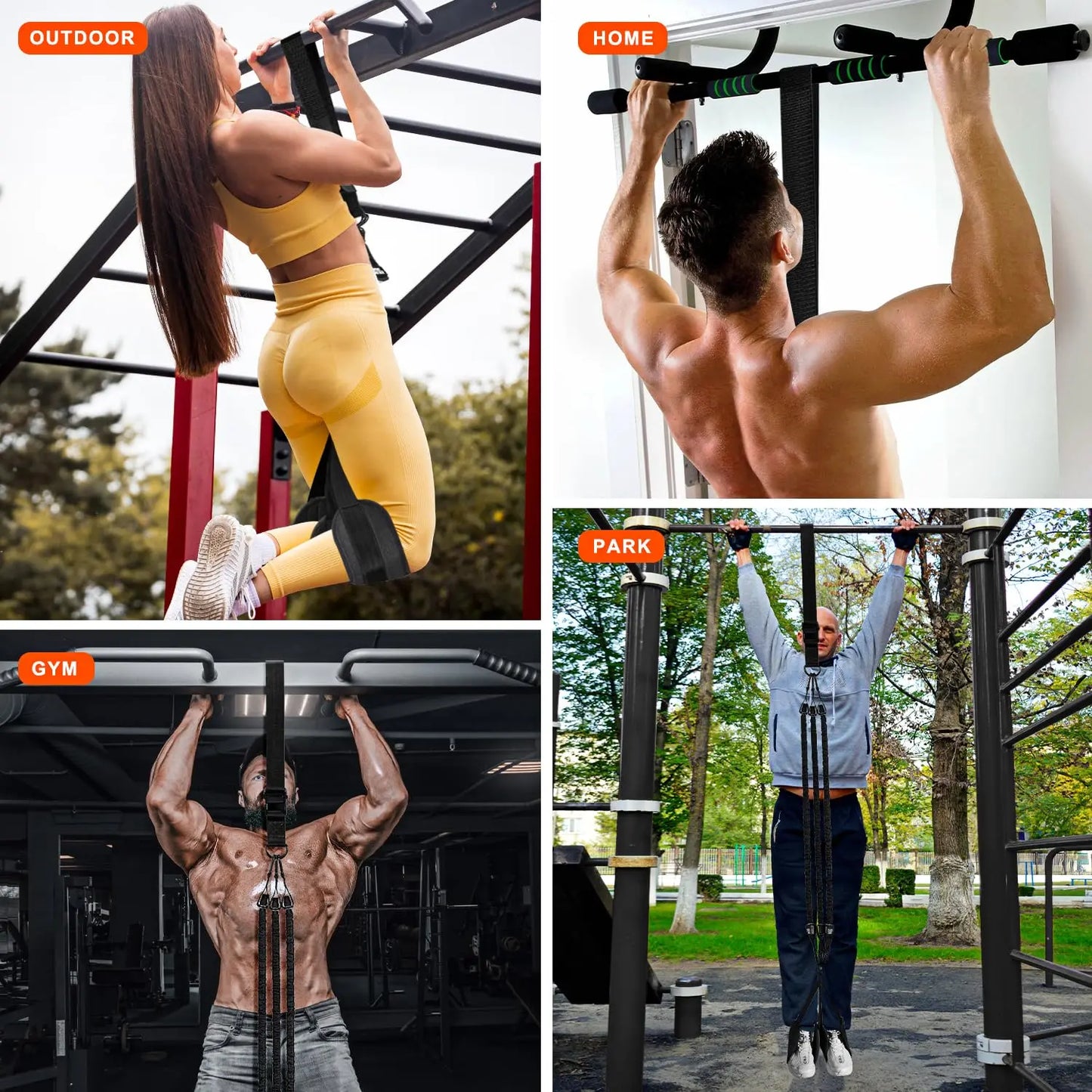 Bandas de dominadas asistidas, cinturón de asistencia multifuncional de 75-300 LBS, herramientas de entrenamiento de fuerza, banda de dominadas de alta intensidad