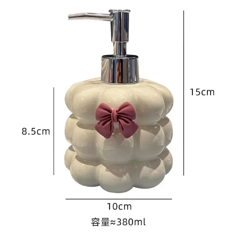Suministros de baño, botella de emulsión de cerámica, botella de prensa de Gel de ducha para baño, dispensador de jabón creativo, decoración de baño moderna