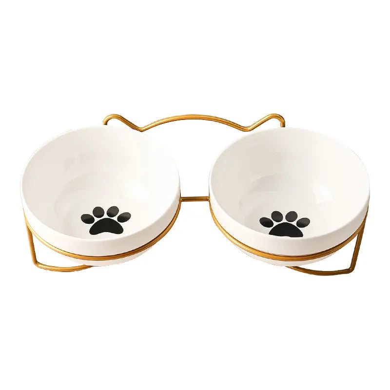 1-3 uds protección Cervical creativa suministros para mascotas tazón doble de cerámica para gatos tazón de cerámica para gatos tazón de comida tazón de comida para perros agua potable tazón de comida