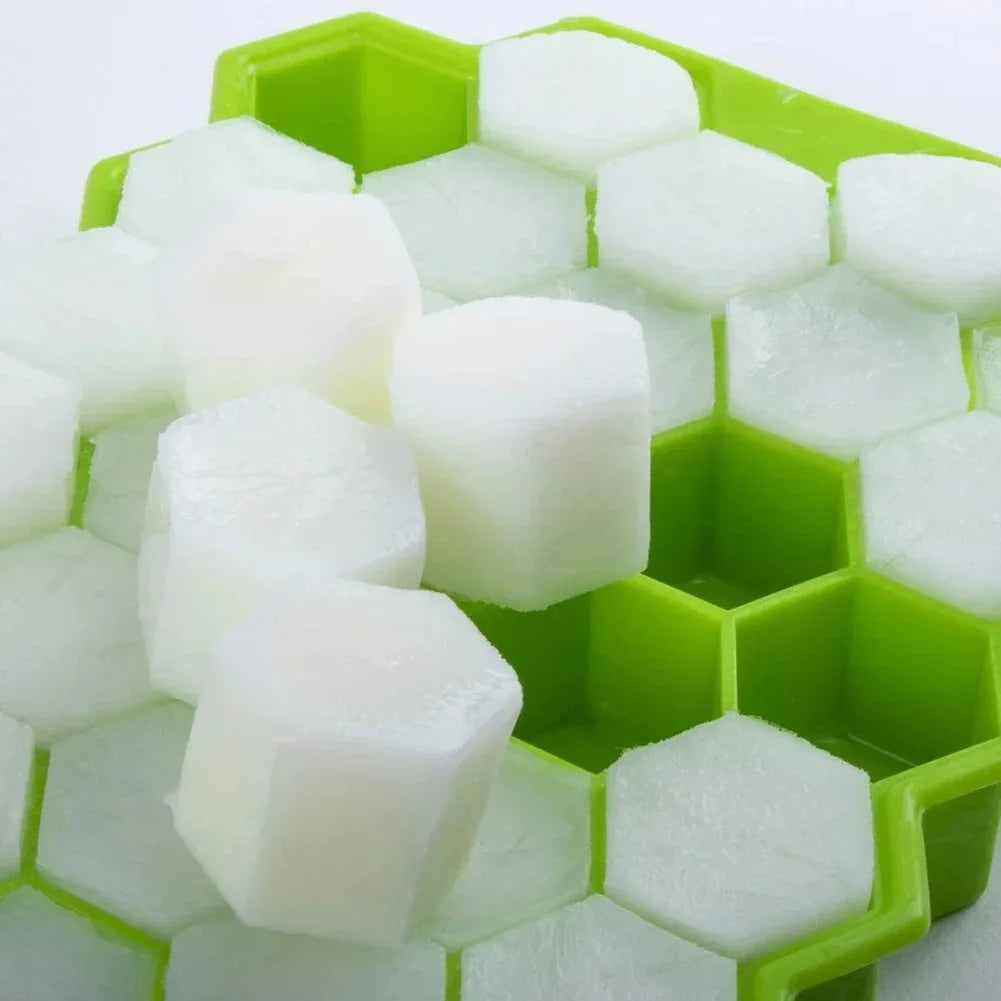 Molde para cubitos de hielo de 37 cavidades, molde para cubitos de hielo de silicona reutilizable, máquina para hacer helados sin BPA con tapas, molde para paletas DIY, bandejas para cubitos de hielo
