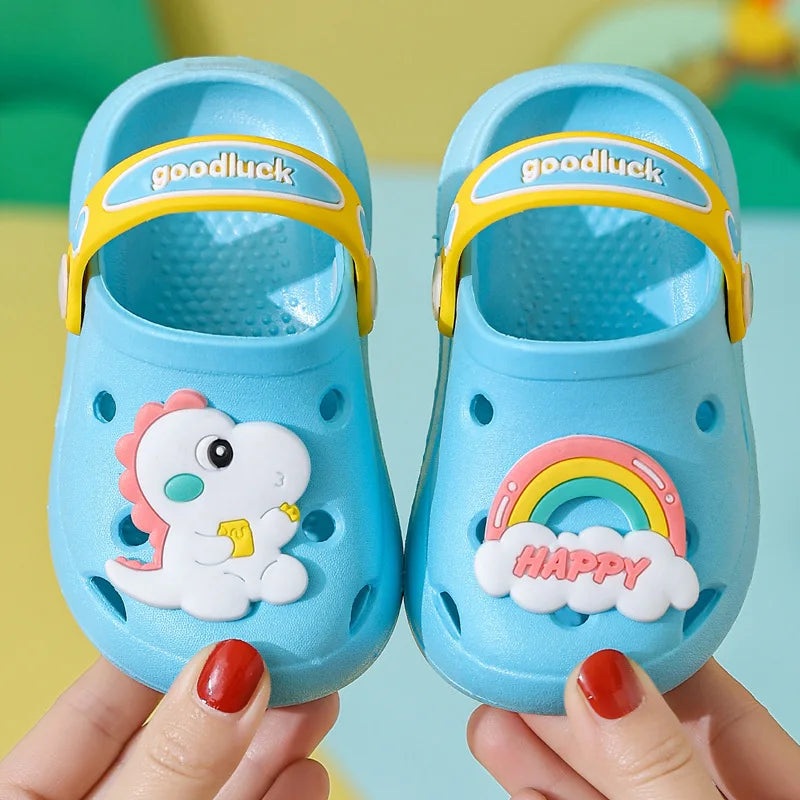 Summer Children Garden Clogs Shoes Boys&Girls Beach Sandal Kids Lightweight Breathable Cute Cartoon Slip Baby Slippers