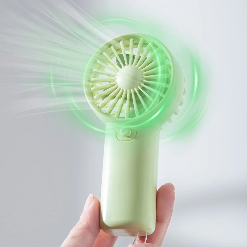 Ventilador Portátil, Mini Ventilador de Bolsillo Conveniente para Viajes de Verano al Aire Libre, Hogar, Oficina, Ventilador de Mano Ligero con Batería AAA, Enfriador de Aire