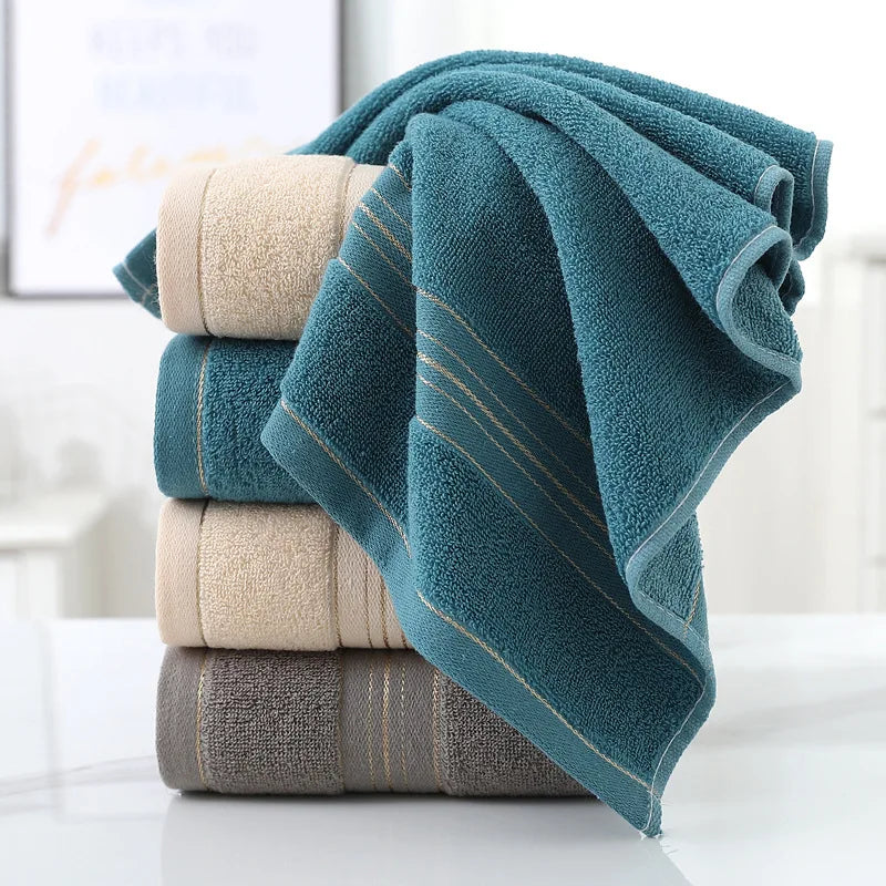 Toalla facial totalmente de algodón Clase A, Jacquard absorbente grueso, poliéster, algodón, agradable para la piel, Toalla de baño de algodón puro, toalla para adultos