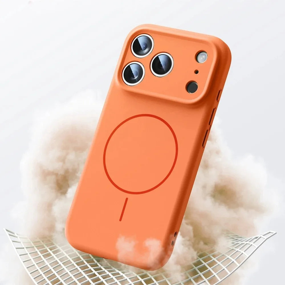 Nueva funda magnética de silicona líquida para iPhone 17 16 15 14 13 12 Pro Max 16 Plus Air fundas suave Original para iPhone 17 16 Pro Max funda para iphone 17 pro max