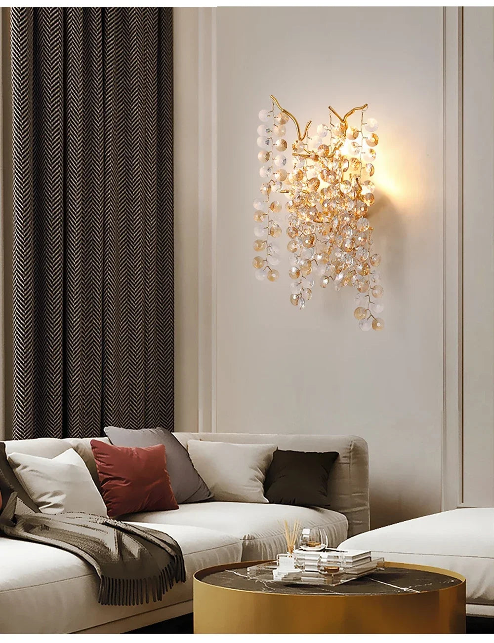 Candelabro de techo moderno para sala de estar, lámpara colgante de cristal de lujo para decoración Interior de Hotel y cocina, accesorio de iluminación