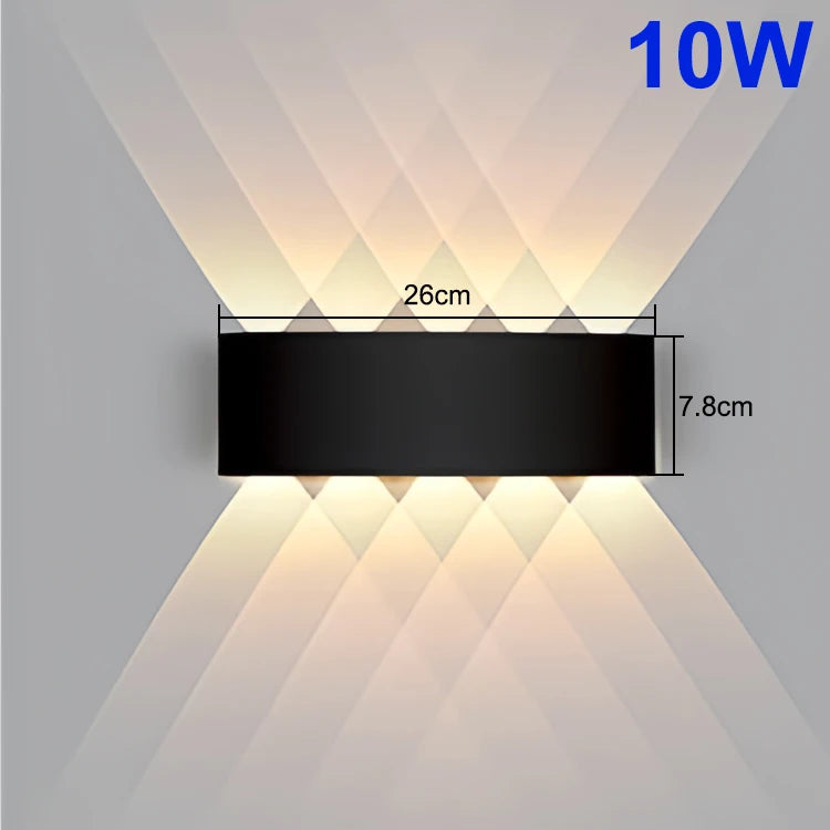 Lámpara de pared LED para interior arriba y abajo, luz de pared Interior para dormitorio, sala de estar, pasillo, iluminación exterior, decoración del hogar