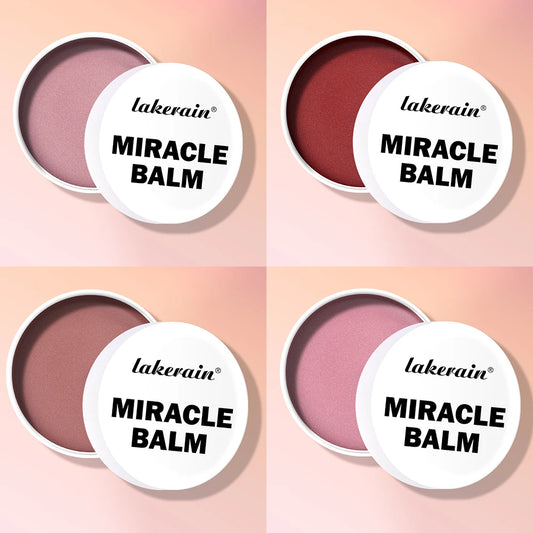 Rubor en Crema Multiusos de 4 Colores, Lápiz Labial y Maquillaje Facial, Rubor Cremoso Ligero y Nutritivo de Larga Duración, Maquillaje Coreano