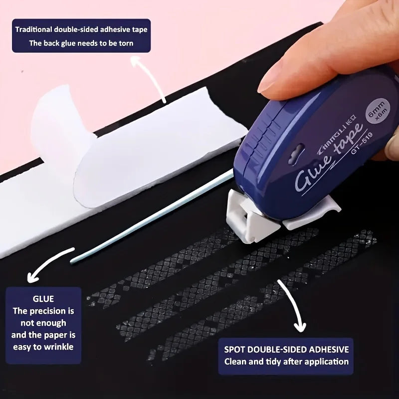 1-4 piezas de cinta adhesiva de doble cara con puntos de pegamento para álbumes de recortes, collages, diarios, manualidades, artículos de papelería escolar