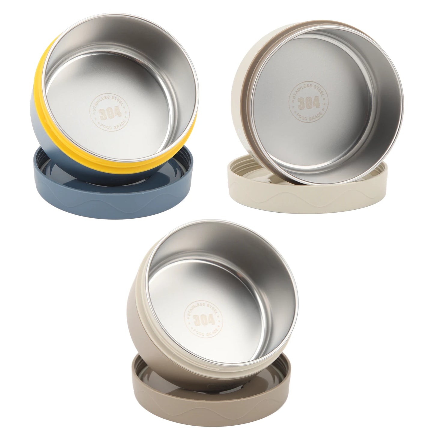 Olla de cocina térmica de aislamiento térmico de 440ml, recipiente térmico portátil de doble capa de acero inoxidable con forma redonda, 1 Uds.