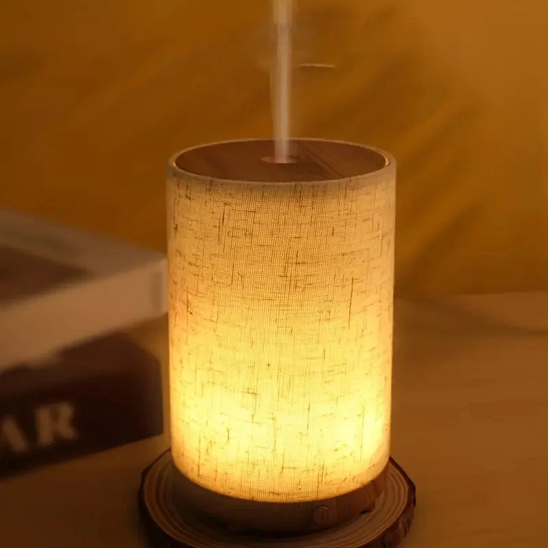 Máquina de aromaterapia USB de tela Simple de campo Ins, luz nocturna para dormitorio, hogar, máquina ultrasónica de aromaterapia de aceite esencial