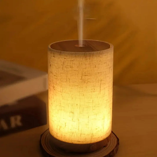Máquina de aromaterapia USB de tela Simple de campo Ins, luz nocturna para dormitorio, hogar, máquina ultrasónica de aromaterapia de aceite esencial