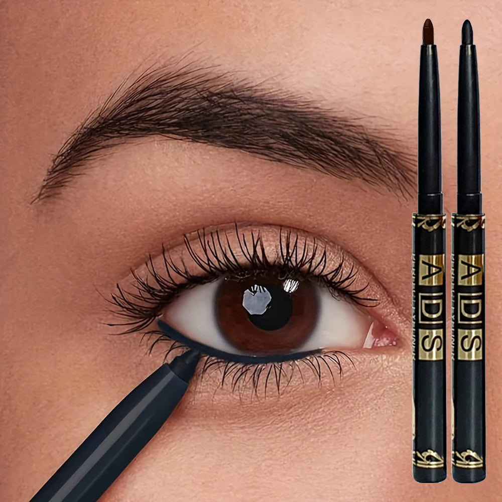 Lápiz delineador de ojos negro Punk, resistente al agua, de secado rápido, altamente pigmentado, delineador suave mate, maquillaje de ojos atrevido para principiantes, 1/2/5 Uds.