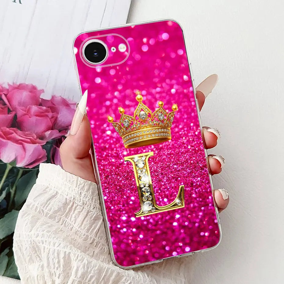 Funda de teléfono con letras a la moda para iPhone 16e SE (2025), funda trasera de silicona suave TPU para iPhone SE 2025, fundas para iPhone16e, parachoques