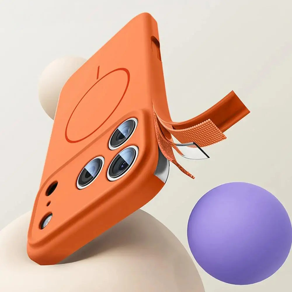 Nueva funda magnética de silicona líquida para iPhone 17 16 15 14 13 12 Pro Max 16 Plus Air fundas suave Original para iPhone 17 16 Pro Max funda para iphone 17 pro max