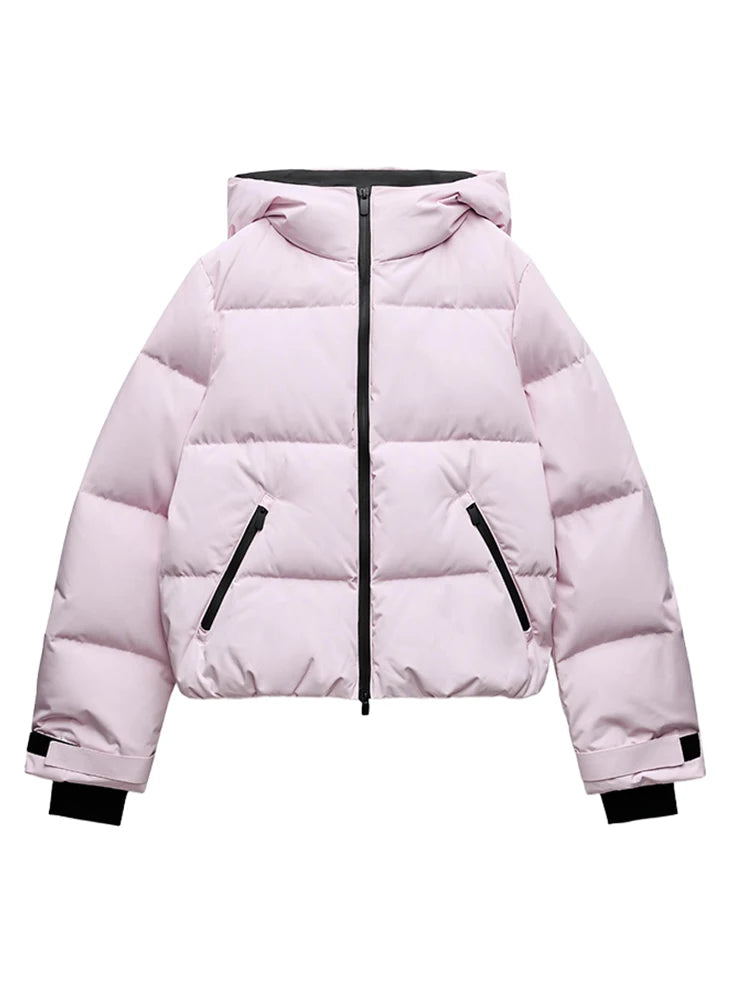 Chaqueta corta de algodón con capucha y cremallera para mujer, abrigo grueso y cálido de manga larga, pantalón deportivo largo y cómodo, conjunto deportivo para señora nueva 2025