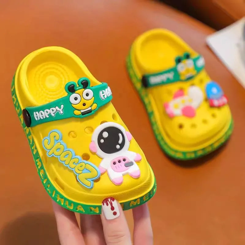 Zapatos Sandalias de suela blanda para bebé de dibujos animados para niños – Sandalias de punta cerrada antideslizantes ultraligeras para niños y niñas en la playa