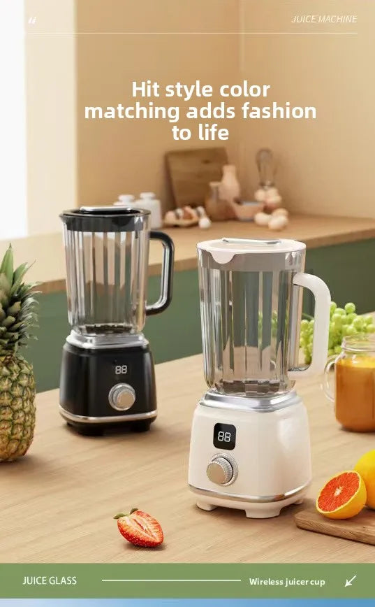 Nuevo extractor de jugo original para el hogar, máquina de procesamiento de frutas y jugo totalmente automática, licuadora de jugo portátil, hoja de acero inoxidable