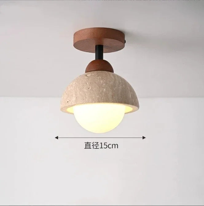 Lámpara de techo LED de piedra travertino, accesorio de iluminación para pasillo, sala de estar, comedor, decoración de dormitorio, lámpara de techo