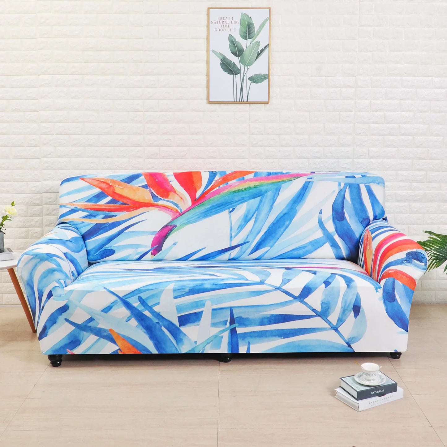 Funda de sofá de 1 pieza, funda de sofá elástica estampada/impresa para sofá esquinero de sala de estar, funda de sofá en forma de L