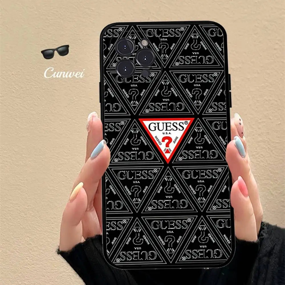 Funda para Teléfono de la Marca de Moda G-Guess para iPhone 17 16 15 16e 14 13 12 11 Pro Max Plus