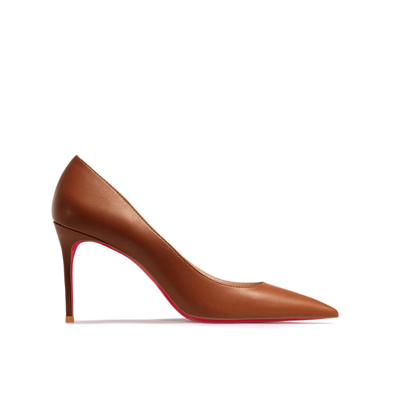 Nuevos Zapatos de Tacón Alto Puntiagudos de Boca Poco Profunda con Tacones Finos, Zapatos Individuales Blancos Mate de Moda para el Trabajo, Suela Blanda, Talla Única