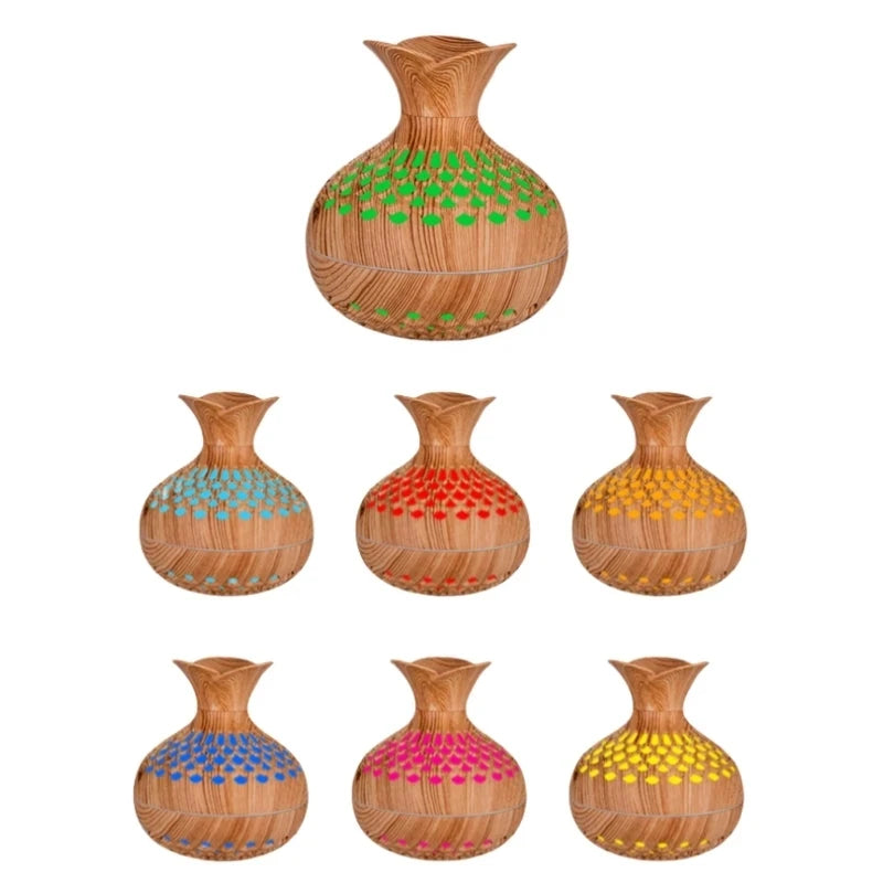 Humidificador de grano de madera, difusor de Aroma USB de 300ml, atomizador, humidificador USB para el hogar, instrumento hidratante, humidificador de escritorio