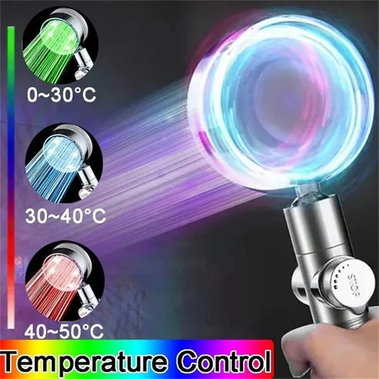 Cabezal de ducha LED de 7 colores, cambio automático de Color, filtro de ducha con ahorro de agua, con/sin Control de temperatura Rgb