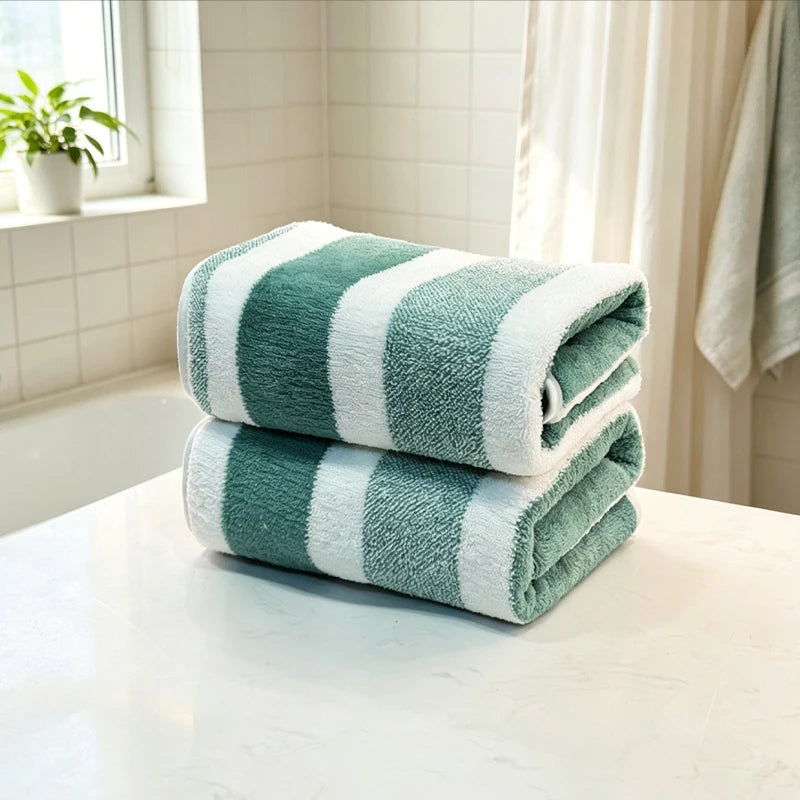 Paquete de 2 Toallas con Alta Capacidad de Absorción de Agua, Secado Rápido, Sin Desprendimiento de Pelusa y Durabilidad - Muy Adecuadas para el Hogar, la Playa y el Rostro