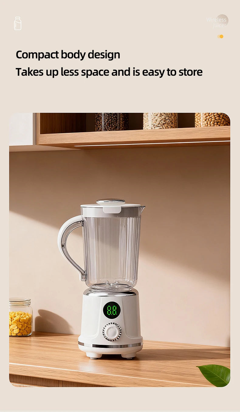 Licuadora Eléctrica Inalámbrica Portátil, 12 Cuchillas, 3000mAh, Exprimidor de Frutas, Uso Doméstico, Trituradora de Hielo, Mezcladora de Alimentos Auxiliar para Naranjas