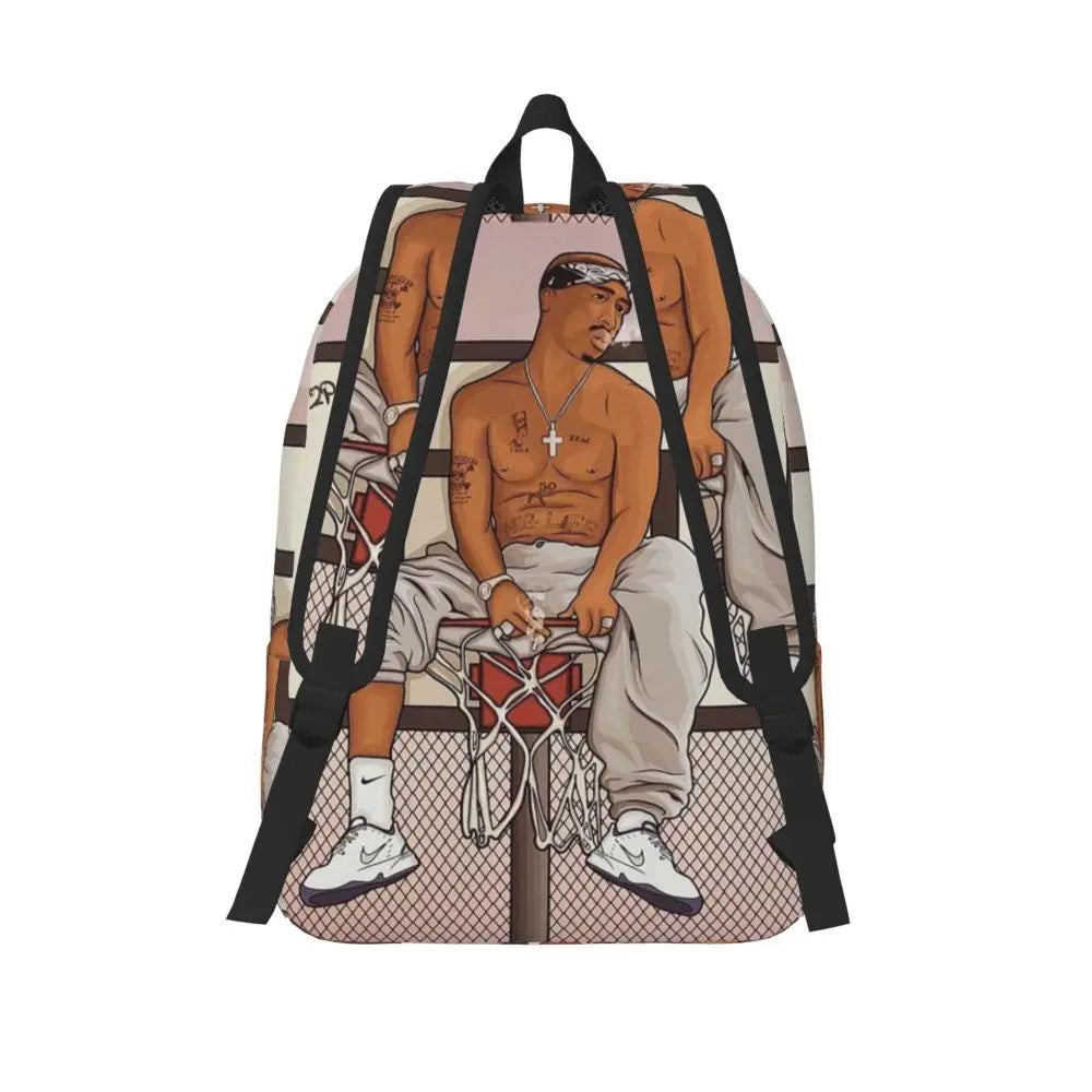 Mochila de hip hop del rapero Tupac 2PAC, mochila de gran capacidad para niños, mochila escolar, bolsos de hombro para hombres y mujeres