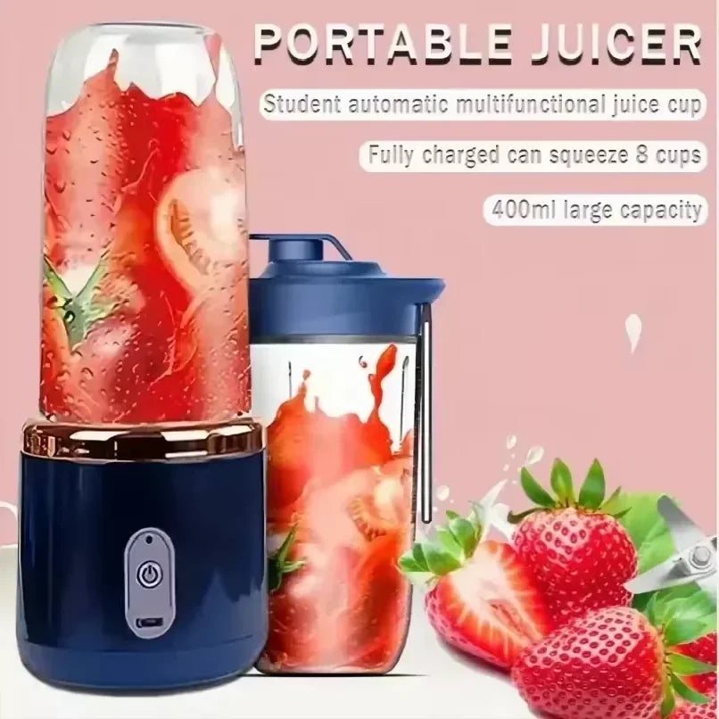 Exprimidor eléctrico portátil, Mini mezclador doméstico, mezclador multifuncional para triturar frutas y verduras, herramienta de jugo con carga USB