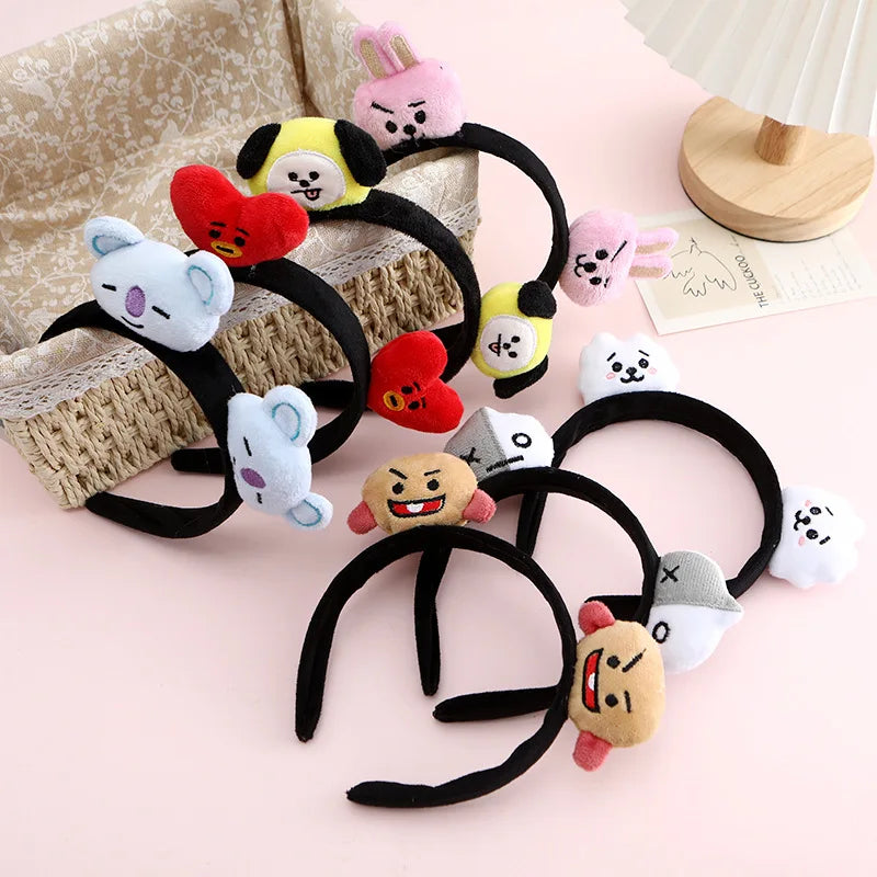 Diadema de Muñeca de Dibujos Animados Creativa y Linda de BT21 koya RJ Shooky Man Tata Chimmy Cooky, Decoración de Periféricos de Animación Secundaria