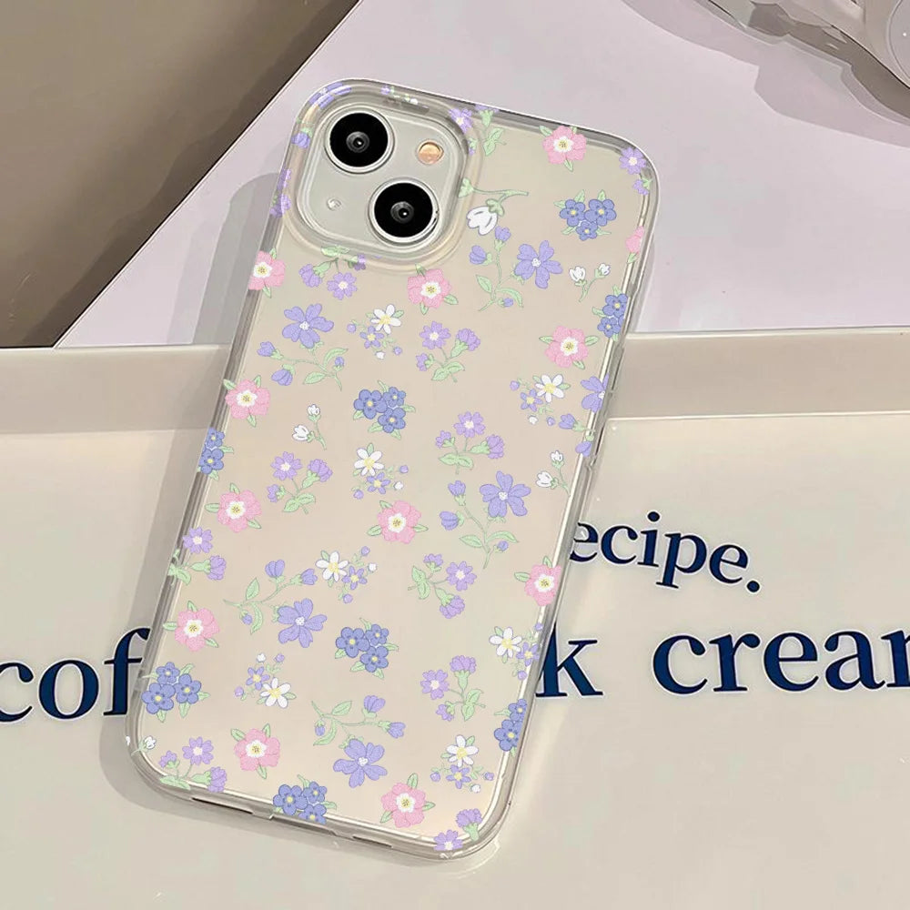 Funda mate de flores para iPhone 17, Fundas para iPhone 17 Air 16 Pro Max 12 14 11 13 15 Fundas, funda suave a prueba de golpes, parachoques de teléfono de leopardo