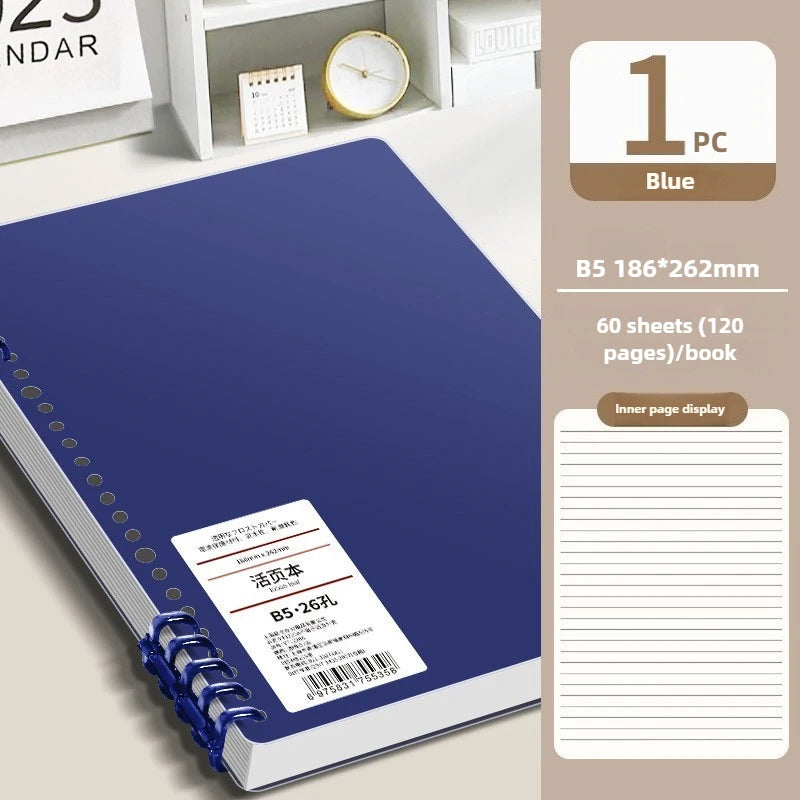 Cuaderno Espiral de 60 Hojas B5, Diseño Vintage de Alta Estética, Hojas Sueltas, Agenda para Oficina y Material Escolar