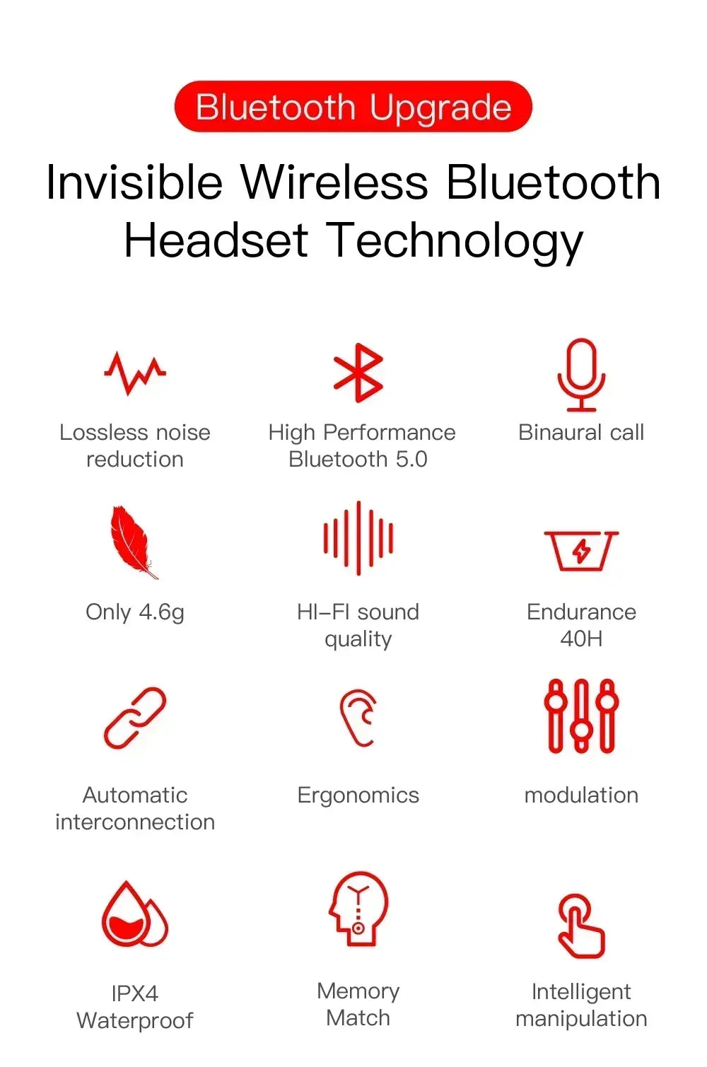 Auriculares inalámbricos Bluetooth E6S TWS auriculares Bluetooth auriculares inalámbricos auriculares con cancelación de ruido con micrófono
