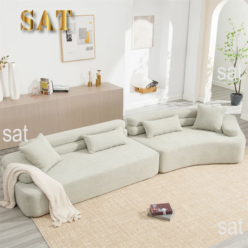 Sofá Modular de Tela con Compresión al Vacío, Sofá sin Estructura en Caja